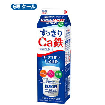 雪印　メグミルク　すっきりCa鉄【1000ml×12本入】　クール便　 送料無料　〔雪印　すっきりCa鉄　クール便　乳製品　牛乳　カルシウム〕