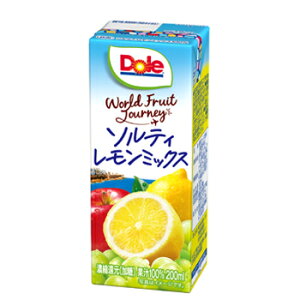 雪印　メグミルク　Dole　World Fruit Journey ソルティレモンミックス100％　LL200ml×18本入/2ケース　紙パック　送料無料　〔ドール　果汁100％ フルーツジュース レモン lemon〕