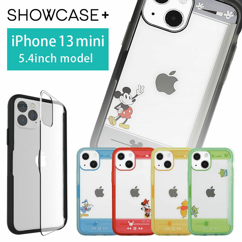 iPhone13 mini ケース ディズニー SHOWCASE ハード クリア 写真やメモが挟める スマホケース キャラクター ミッキー ドナルド プーさん カバー アイフォン ハードカバー ジャケット かわいい アイホン アイフォンケース 携帯ケース iPhoneケース