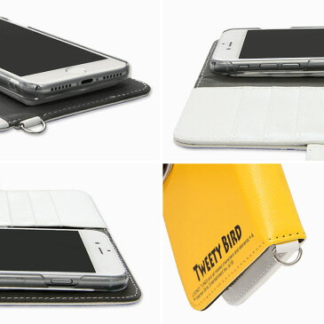 ルーニーテューンズ 手帳型 スマホカバー M+サイズ 黄色 スマホケース マルチフリップカバー 汎用 オシャレ 粘着パット貼付タイプ かわいい バッグスバニー スマートフォン グッズ キャラクター 多機種に対応 カードポケット