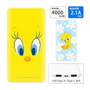 (5/9 20:00〜5/16 01:59 15%OFFクーポン配布) 【PSE適合品】ルーニーテューンズ モバイルバッテリー 2.1A 4000mAh USB...