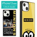 ミニオンズ iPhone 13 mini スクエア ガラスケース ケース ハードカバー iPhone 12 mini おしゃれ minions ミニオン ボブ ケビン cinema 黄色 黒 iPhone13mini スマホケース かわいい グッズ カバー アイフォン iPhone13 ミニ