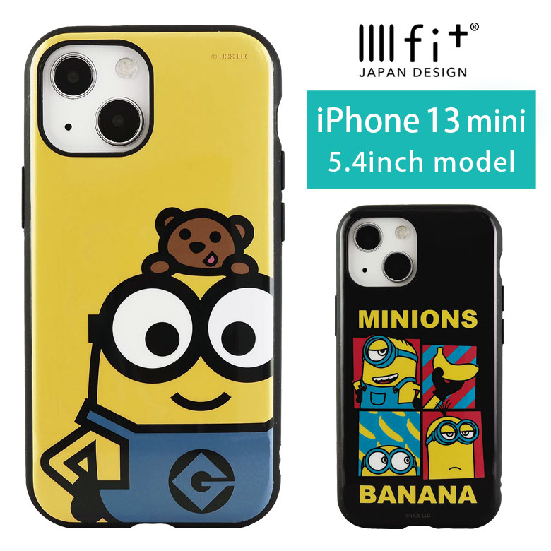 ミニオンズ IIIIfit iPhone 13 mini ケース minion ティム ボブ バナナ グッズ スマホケース iPhone12 mini ジョークール カバー ジャケット かわいい アイホン アイフォン オシャレ iPhone13 mini iPhone 13ミニ ハードケース