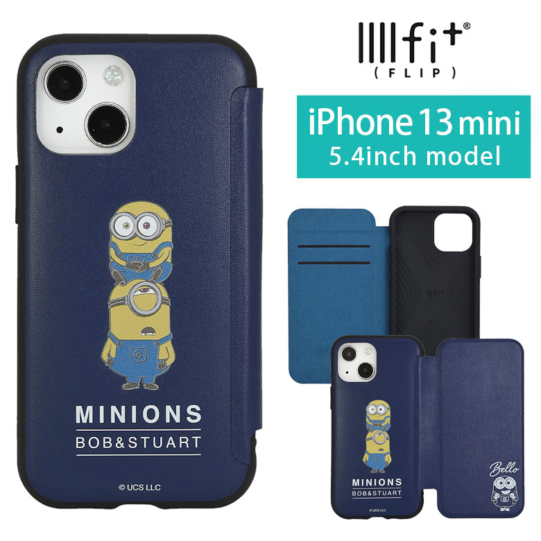 ミニオンズ IIIIfit Flip iPhone 13 mini ケース 手帳型 怪盗グルー グッズ minions iPhone12 mini スマホケース 手帳型カバー カバー フリップ かわいい アイホン アイフォン オシャレ iPhone13 mini iPhone 13ミニ ハードケース