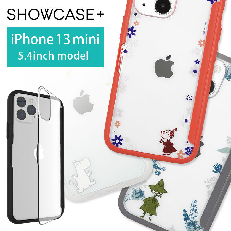 iPhone13 mini ケース ムーミン SHOWCASE ハードケース クリア 写真やメモが挟める スマホケース キャラクター MOOMIN リトルミイ スナフキン カバー アイフォン ハードカバー ジャケット かわいい アイホン アイフォンケース 携帯ケース