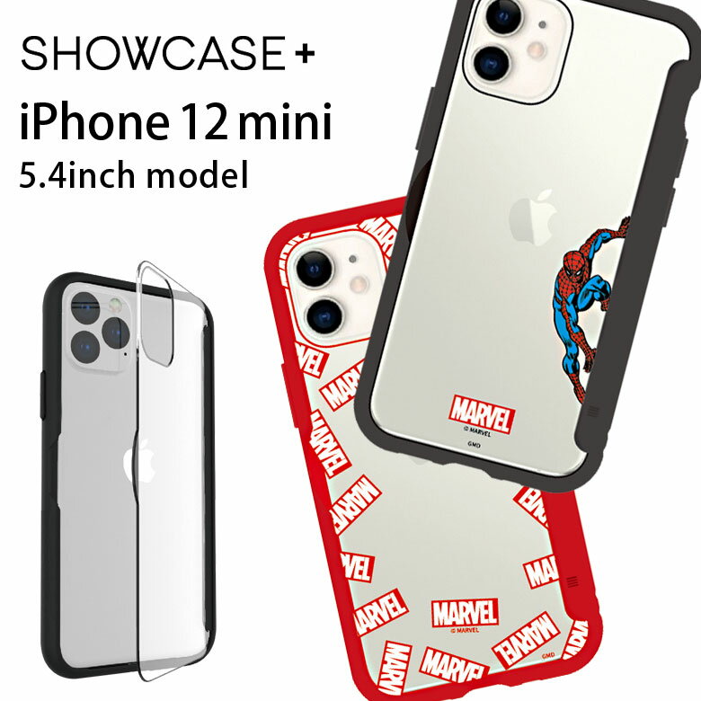 MARVEL SHOWCASE iPhone 12 mini 写真やメモが挟めるケース クリアカバー マーベルヒーロー クリアケース ロゴ マーク カバー ジャケット アイホン アイフォン オシャレ iPhone12 mini iPhone 12mini