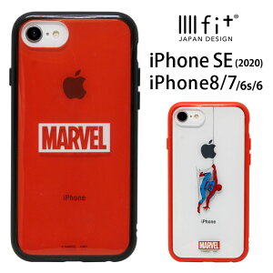 MARVEL IIIIfit clear iPhone SE 第2世代 第3世代 2022 iPhone8 ケース クリア 耐衝撃 スマホケース 透明 スパイダーマン カバー 赤 レッド ジャケット ロゴ マーク おしゃれ アイホン7 iPhoneSE2 iPhoneSE 第二世代 ハードケース