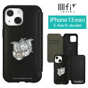 トムとジェリー IIIIfit Flip iPhone 13 mini ケース 手帳型 グッズ トムジェリ ブラック iPhone12 mini スマホケース 手帳型カバー カバー フリップ かわいい アイホン アイフォン オシャレ iPhone13 mini iPhone 13ミニ ハードケース