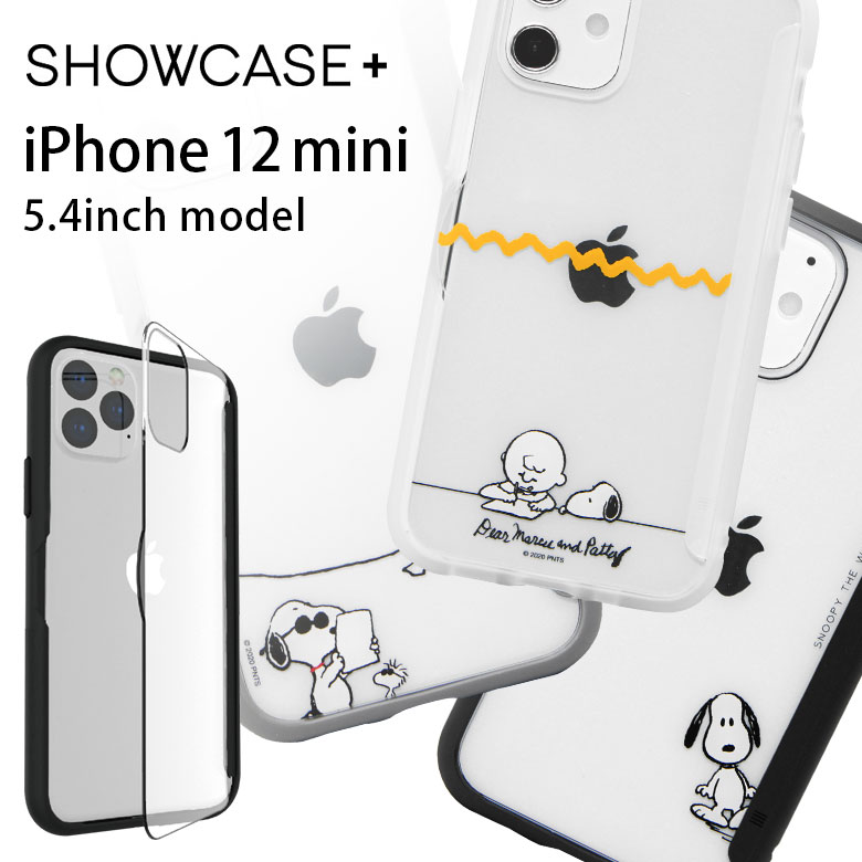 スヌーピー SHOWCASE iPhone 12 mini 写真やメモが挟めるケース クリアカバー ピーナッツ クリアケース PEANUTS シンプル カバー ジャケット アイホン アイフォン オシャレ iPhone12 mini iPhone 12ミニ