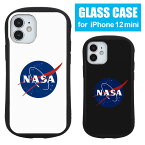 NASA iPhone 12 mini ハイブリッドケース iPhone12 mini アメリカ航空宇宙局 宇宙 月 ブラック 黒 ホワイト 白 ガラスケース 9H アイフォン 12mini アイホン12 ミニ スマホケース 携帯ケース 可愛い おしゃれ カバー ジャケット