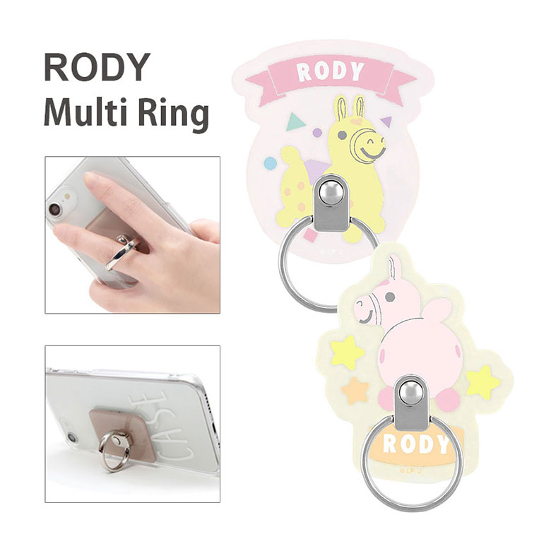 ロディ RODY スタンド スマホリング かわいい iPhone Android マルチリング ホールドリング スマホ カワイイ グッズ 便利 保持リング キャラクター グッズ