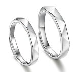 【送料無料】キラキラペアリングレディースリングメンズリングシルバー925純銀指輪結婚指輪婚約指輪幾何フリーサイズ