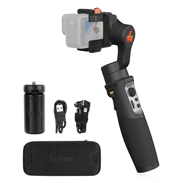 互換性「iSteady Pro 4」は、アクションカメラ 10/9/8/7/6/5/4/3、DJI OSMO Action、Insta360 ONE R（4K＆1インチ）との互換性があります。SONY RX0、および同様のサイズと重量の他のアクションカメラもサポートされています。（対応カメラサイズ：高さ51mm、奥行き30mm未満、ペイロード≦150g）この商品について★大容量バッテリー寿命 3600mAhバッテリーで構築されたiSteady Pro 4は、バッテリー寿命の短いアクションカメラで動作する完璧なデバイスです。パワーバンクとして機能し、録画中にアクションカメラをUSBケーブルで充電できます。作成を停止することはありません。 ★カメラの装着＆脱着簡単（アップグレード点） クイックリリースクリップ（スプリング）を引っ張って溝にスナップし、カメラを固定します。電源ボタンや充電ポートがふさがれている場合は、カメラを取り付けた後、モーター軸の方向を調整してください。 ★操作の切り替え速い Hohem iSteady Pro 4は、モードボタンをタップすることで異なる動作モードを切り替えることができ、必要なモードをすばやく変更できます。また、より速いフォローでスポーツモードのトリガーを押すことができます。 ★揺れ防止向上＆IPX4防滴仕様 毎日のvlogやスポーツの動き、さらにはxスポーツに関係なく、iSteady Pro4はいつものようにスムーズな映像を保証します。 IPX4の防滴設計により、iSteady Pro 4を使用すると、小雨でもハイキングや旅行に出かけることができます。仕様：新機種の型番号：Hohem iSteady Pro 4 対応機種：アクションカメラ 10/9/8/7/6/5/4/3、DJI OSMO Action、Insta360 ONE R（4K＆1インチ）との互換性があります。SONY RX0、および同様のサイズと重量の他のアクションカメラもサポートされています。 対応カメラサイズ：最大幅51mm、最大厚30mm 対応カメラ重量：150グラム 傾斜角度：320° 転がり角：320° パン角：600° バッテリータイプ： 18650充電式リチウム電池 バッテリー容量：3600mAh バッテリー駆動時間：14時間 充電時間：3.5時間 動作温度：-10℃~45℃ アイテム重量：365gパッケージ一覧1 *スタビライザー 1 * USBケーブル 3 *充電ケーブル 1 *キャリーケース 1*ミニ三脚 1 *ユーザーマニュアル （日本語説明書がありますが、付属しないと、PDF日本語説明書を発送します。） 1*延長棒（※Pro 4+延長棒セットのみ）保証について：購入後一年間は保証期間となっております。 故障してしまった場合、購入履歴より弊社と連絡します。★但し、お客様自身の使用による破損、改造や故障に関しましては保証外となります。