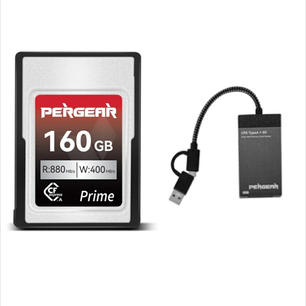 【送料無料】【P5倍+クーポン利用15%OFF】PERGEAR CFexpress Type A メモリーカード 160GB プロフェッショナル タイプA 最大 8K RAW 録画対応 Sonyカメラ用に設計【5年保証】