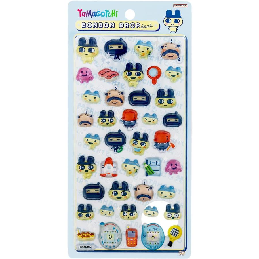 サンスター文具 ボンボンドロップシール めめっち 立体シール シール交換 ぷっくり つやつや