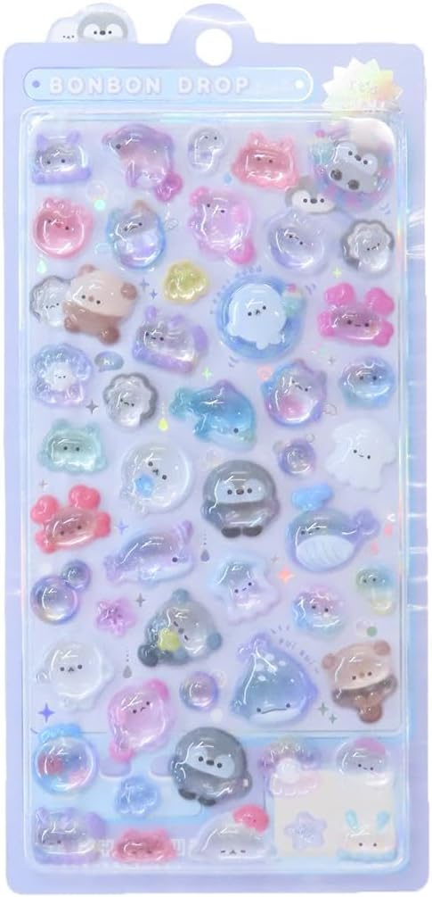 樂天商城 - クーリア ボンボンドロップシール ぷかぷかボンボン 81183 立体 ぷっくり しーる ボンドロ