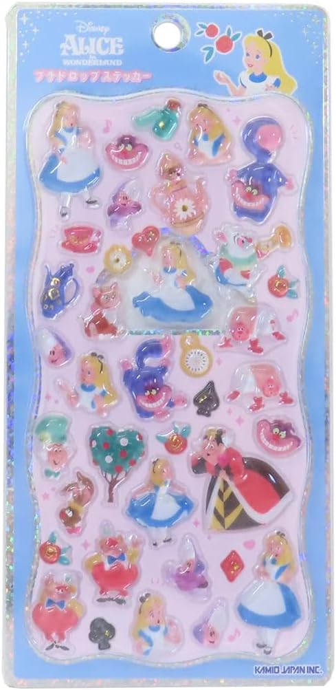 樂天商城 - カミオジャパン プチドロップステッカー不思議の国のアリス 306593 Disney 立体 シール ぷっくり しーる シール交換