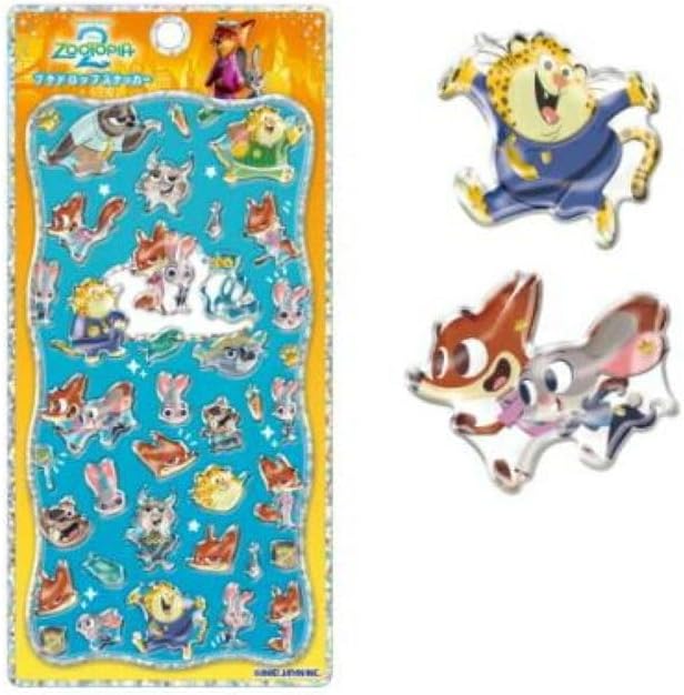樂天商城 - カミオジャパン ディズニーキャラクター プチドロップステッカー デフォルメ 映画 ズートピア2 ニック ジュディ クロウハウザー ゲイリー パウバート ニブルズ 立体シール シール交換