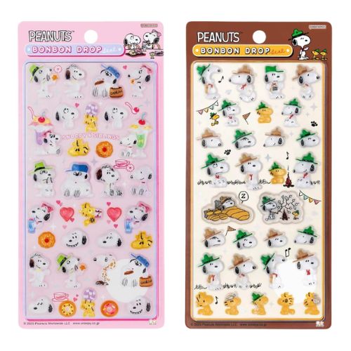 Rakuten - サンスター文具 ボンボンドロップシール PEANUTS スヌーピー＆きょうだいたち ビーグル・スカウト ランドリー立体シール ぷっくり つやつや ボンドロ シール交換 ピーナッツ