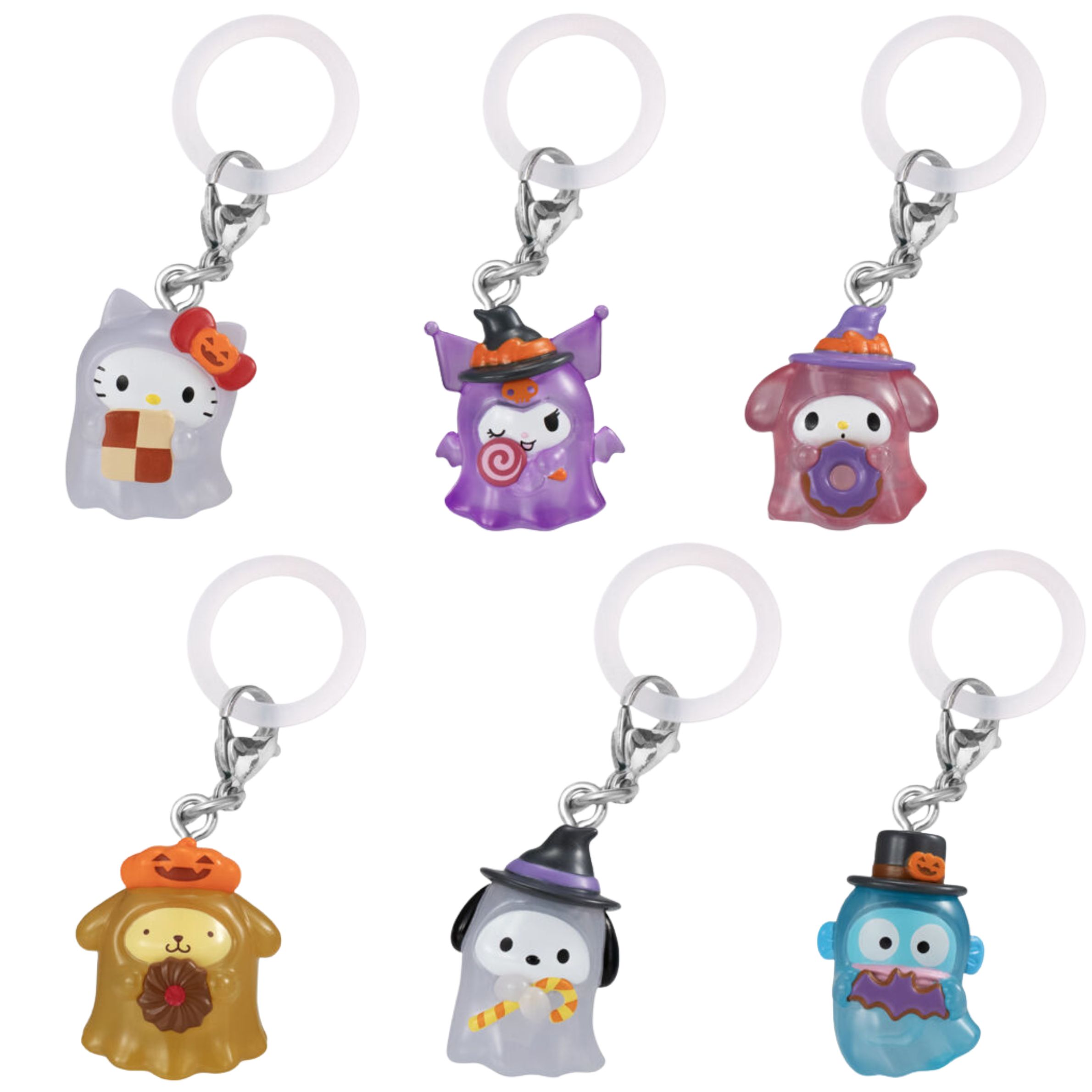 【全6種コンプリートセット】サンリオキャラクターズ めじるしアクセサリー Halloween！ バンダイ ガチャガチャ ガシャポン カプセルトイ ハロウィン