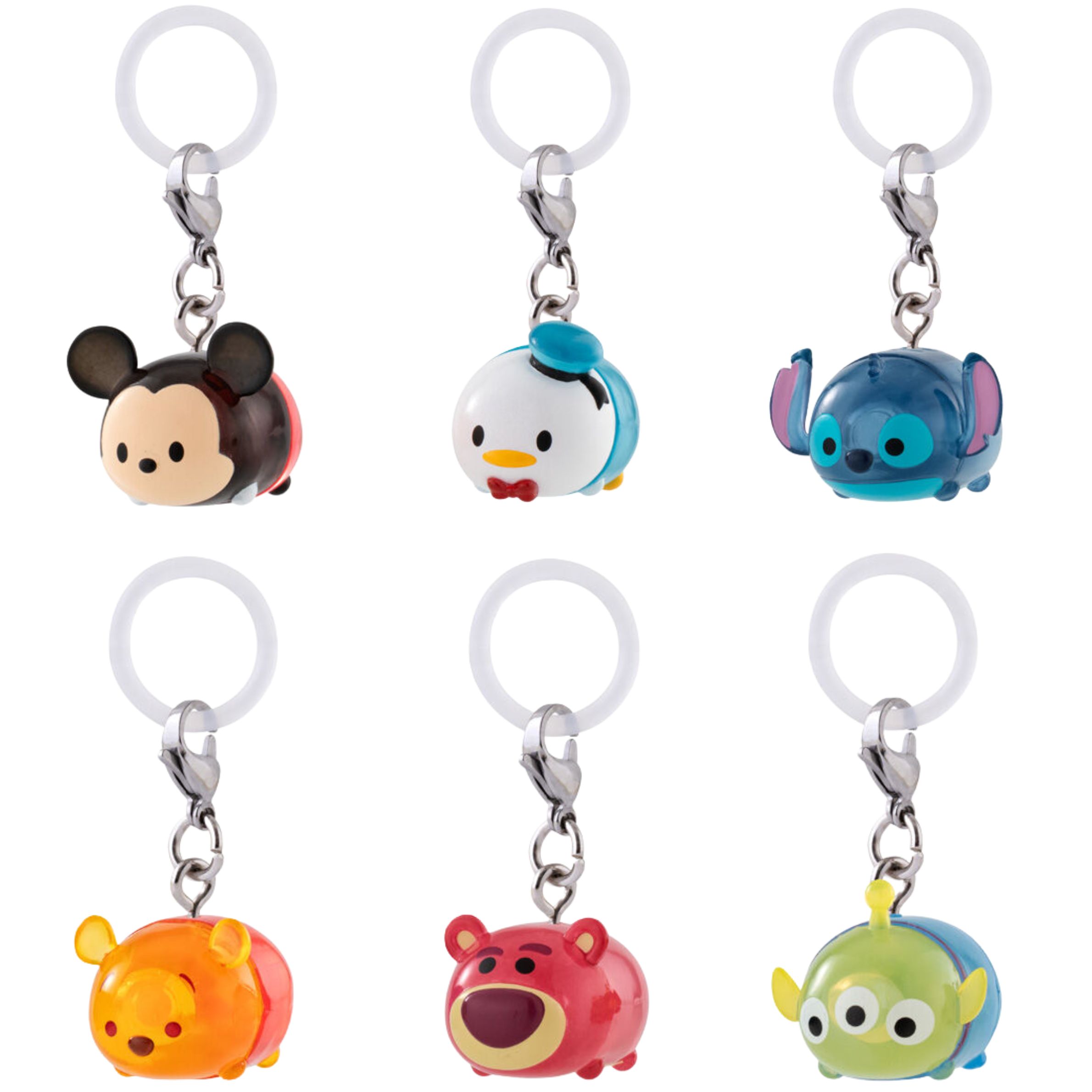 【全6種コンプリートセット】ディズニーツムツム めじるしアクセサリー バンダイ ガチャガチャ ガシャポン カプセルトイ Disney ミッキー ドナルドダック スティッチ ロッツォ エイリアン くまのプーさん