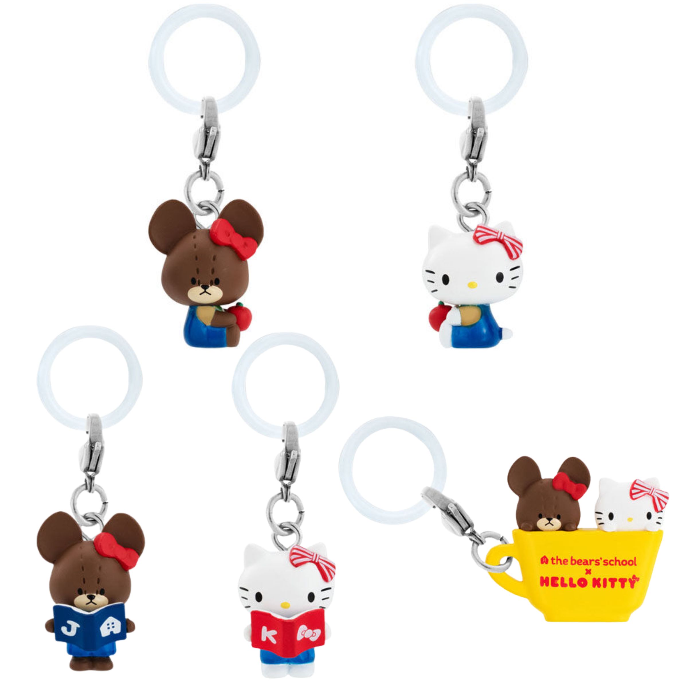 【全5種コンプリートセット】くまのがっこう×サンリオ めじるしアクセサリー バンダイ ガチャガチャ ガチャポン ガシャポン カプセルトイ