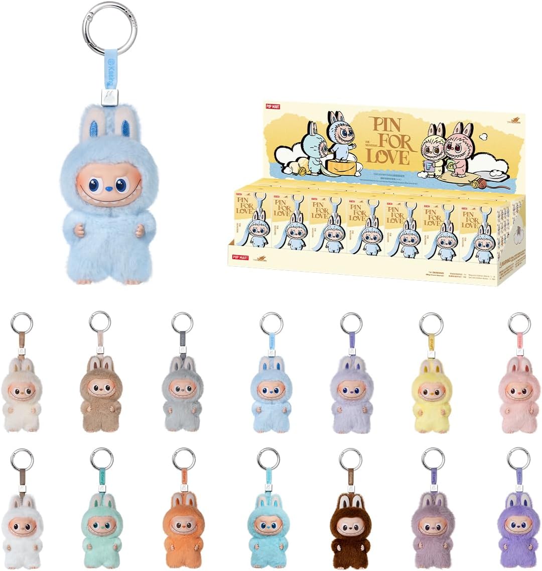樂天商城 - POP MART THE MONSTER PIN FOR LOVE シリーズぬいぐるみペンダント(A-M)【アソートボックス 14ピース 】ラブブ ポップマート ガチャガチャ ブラインド ボックス フィギュア プラモデル プレミアム おもちゃ ソフビ オリジナル キャラクター 誕生日 プレゼント クリスマス