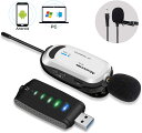 USB ワイヤレスマイク 無線マイク ピンマイクワイヤレス ...