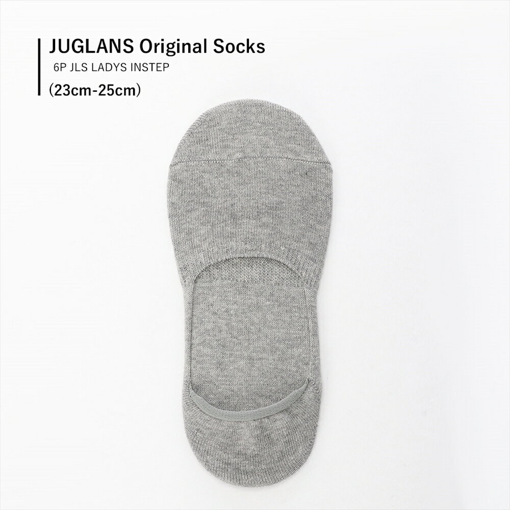 《SALE価格50%OFF》【JUGLANS】ユグランス 6P JLS LADYSインステップ/全3色靴下 ソックス レディース ホワイト ブラック グレー マルチカラー シンプル プレゼント 3