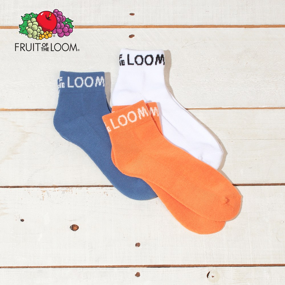 《SALE価格10%OFF》【FRUIT OF THE LOOM】トップロゴロークルー3Pソックス/全1色 レディース グッズ 靴下 ソックス ロゴ ホワイト ネイビー オレンジ アウトドア スポーツ カジュアル 旅行 ギフト プレゼント