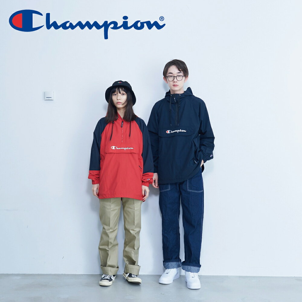 【Champion】ANORAK C3-R603/全5色 アウター ジャケット アノラック メンズ ユニセックス ロゴ レッド 旅行 アウトドア ストリート カジュアル