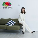 《SALE価格20 OFF》【FRUIT OF THE LOOM】フルーツオブザルーム ワッフル長袖上下セット/全2色ルームウェア レディース セットアップ オレンジ グリーン パジャマ 長袖 可愛い 総柄 部屋着 FTL 17144100