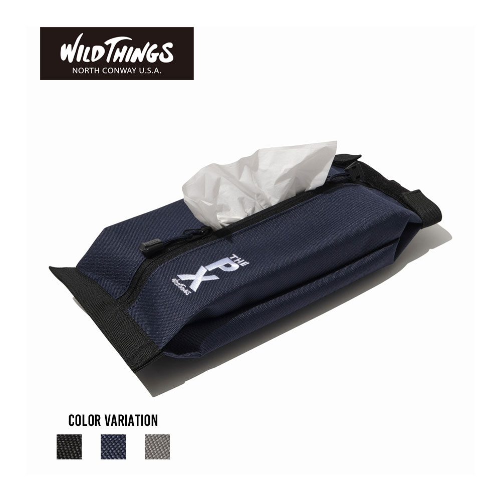 楽天JUGLANS《SALE価格10％OFF》【WILD THINGS】THE PX TISSUE CASE （WPX220010）/全3色 テッシュケース 無地 ロゴ ブラック ネイビー グレー キャンプ アウトドア カジュアル スポーティー バーベキュー トレンド おしゃれ 山 川 海