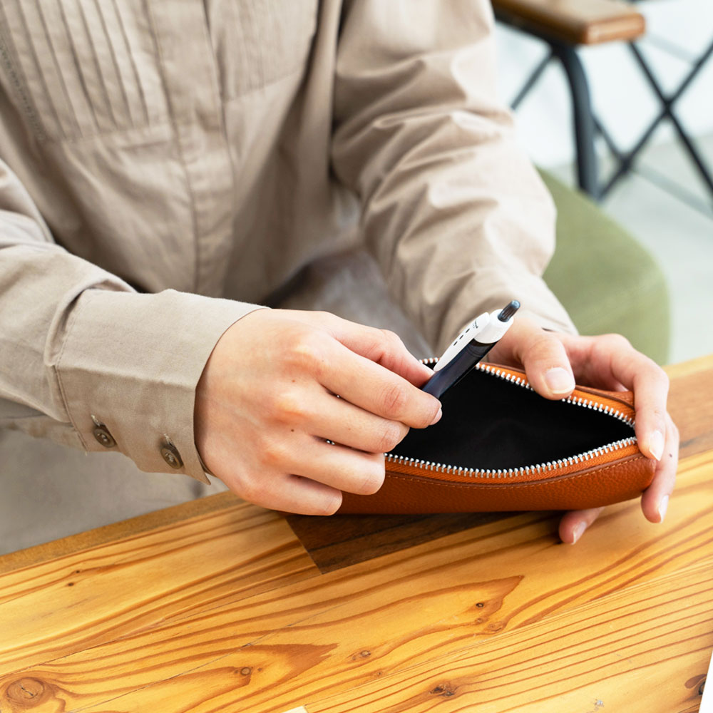 【JUGLANS】 ペンケース/全8色ペンケース ユニセックス グレインレザー GRAIN LEATHER GOODS juglans-10001413 JUGLANS サンプル画像3