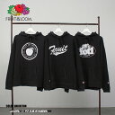 《SALE価格30 OFF》【FRUIT OF THE LOOM】”BLACK PRINT” HOODIES/全3色 トップス スウェット 春 秋 冬 フーディ おしゃれ かわいい フルーツ ロゴ メンズ レディース ユニセックス