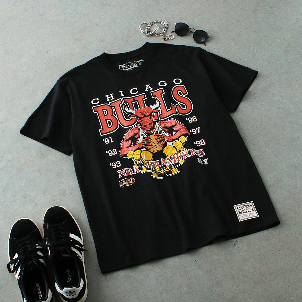 【Mitchell&Ness】NBA FINALS T-SHIRT BULLS/全1色 トップス Tシャツ 春 夏 アウトドア フェス メンズ