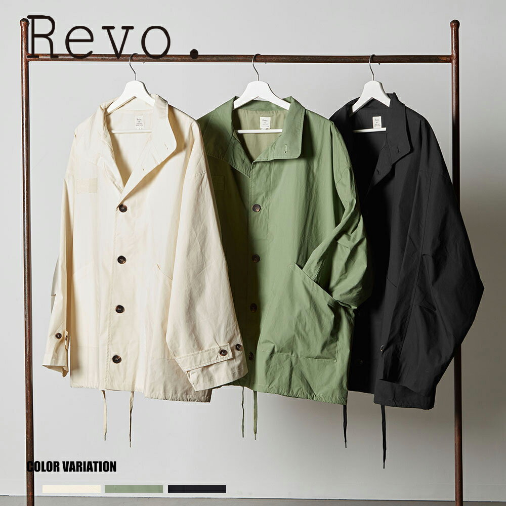 乐天商城 - 〈SALE価格40％OFF〉【Revo.】オーバーサイズ ミリタリー スタンドカラージャケット/全3色 アウター ジャケット ライトアウター メンズ