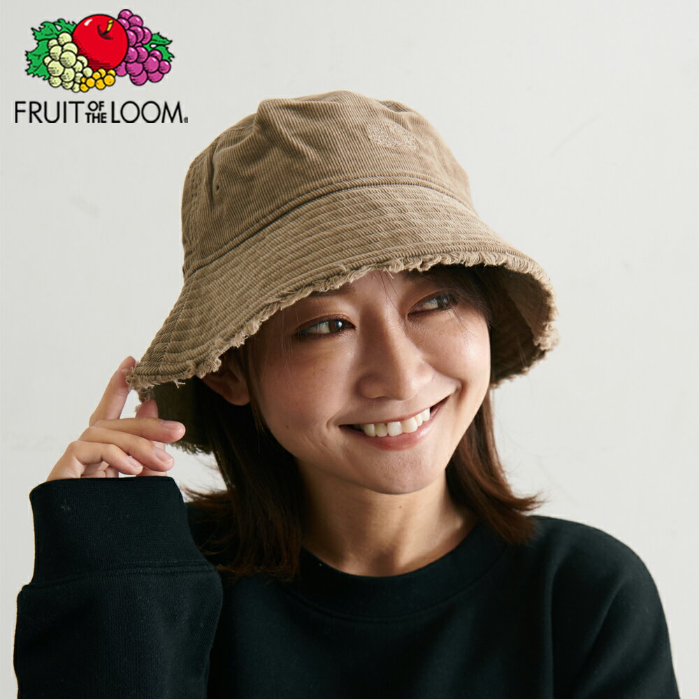 《SALE価格20%OFF》【FRUIT OF THE LOOM】FTL Corduroy Fringe Bucket HAT/全3色 ハット バケットハット バケハ 帽子 秋 冬 コーデュロイ おしゃれ 日常使い おでかけ ユニセックス