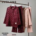 《SALE価格20 OFF》【JUGLANS】ふわもこチェリー柄ルームウェア/全3色 ルームウェア セットアップ チェリー ふわもこ 秋 冬 パジャマ かわいい レディース ネイビー ピンク ワイン