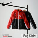 《SALE価格10 OFF》【NIKE】SWOOSH WINDBREAKER/全2色 キッズ アウター ジャケット ウインドブレーカー かわいい カジュアル おでかけ 普段使い 日常使い ロゴ レッド ブラック