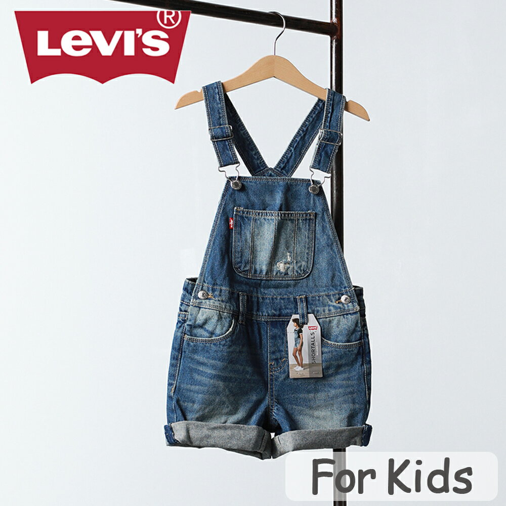 《SALE価格10%OFF》【Levi's】LVG SHORTALL/全1色 キッズ サロペット オーバーオール デニム かわいい カジュアル おでかけ 普段使い 日常使い ブラック