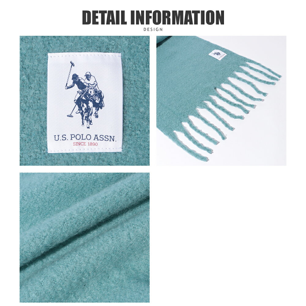 ★SALE価格40％OFF★【U.S. POLO ASSN.】USPA ボリュームマフラー/全4色 マフラー 冬 防寒 ロゴ ユニセックス クリスマス
