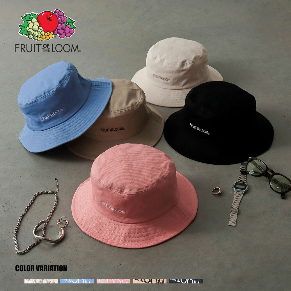 《SALE価格20%OFF》【FRUIT OF THE LOOM】FTL LOGO BUCKET HAT/全5色 ハット バケットハット 帽子 シンプル ロゴ カジュアル メンズ レディース ユニセックス