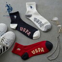 《SALE価格20 OFF》【U.S. POLO ASSN.】Q.USPA 足底アーチロゴ刺繍3P/全1色 ソックス 靴下 アソート クォーター丈 ロゴ シンプル おしゃれ スニーカー ローファー メンズ