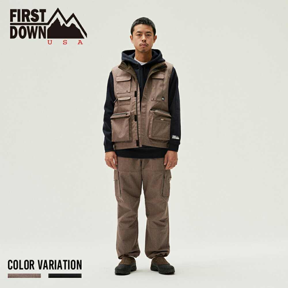 《SALE価格30%OFF》【FIRST DOWN USA】BACK FLEECE VEST HONEYCOMB LIP NYLON/全2色 アウター ジャケット ベスト ダウン カジュアル 冬 メンズ