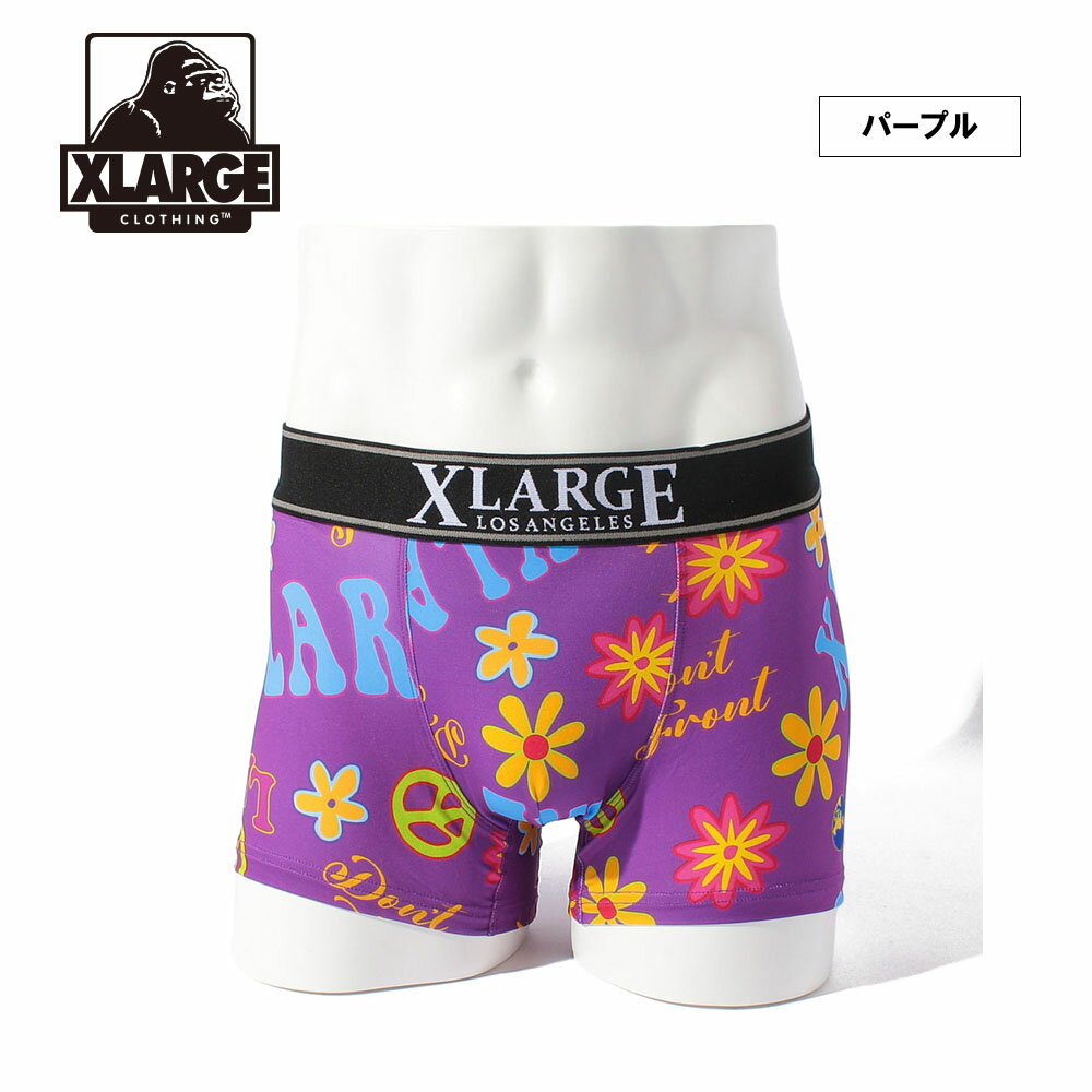 《SALE価格30%OFF》【XLARGE】XL_Peace sign logo/全2色 ボクサーパンツ アンダーウェア 柄 カジュアル おしゃれ ギフト プレゼント メンズ