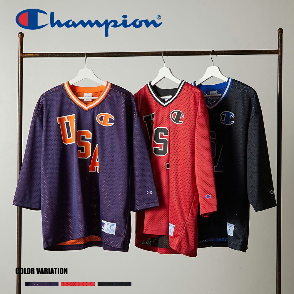 乐天商城 - 〈SALE価格40％OFF〉【Champion】C3-Z403 3/4 SLLEEVE T-SHIRT/全3色 トップス Tシャツ 春 夏 シンプル ロゴ アウトドア スポーツ メンズ