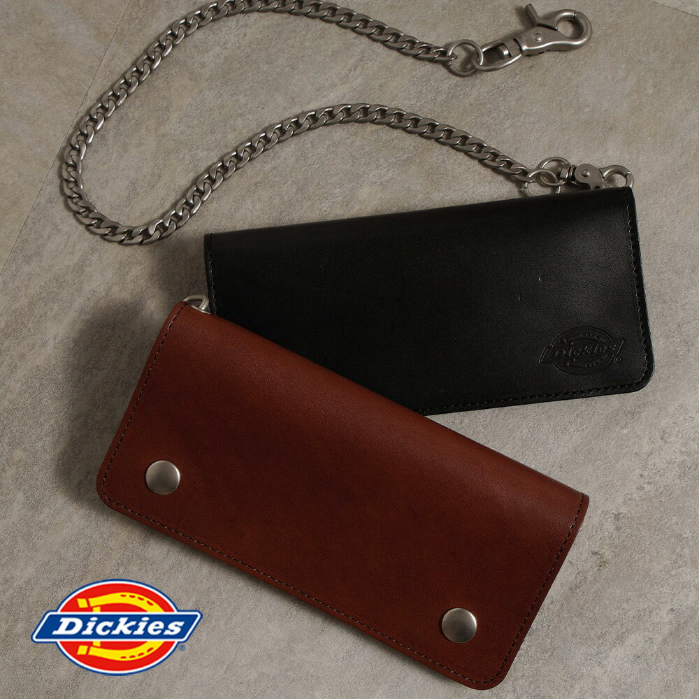 乐天商城 - 〈SALE価格20％OFF〉【Dickies】DICKIES 2つボタン ロングウォレット/全2色 財布 ウォレット レザー 栃木レザー 国産 日本製 ギフト プレゼント メンズ レディース ユニセックス