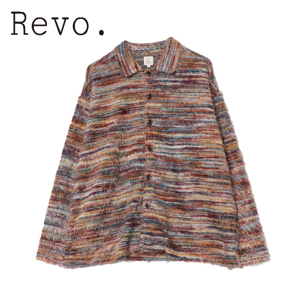 乐天商城 - 〈SALE価格40％OFF〉【Revo.】モヘアライクマルチカラーシャツニット/全2色
