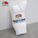 ★SALE価格10%OFF★【FRUIT OF THE LOOM】C.FTL3P DadSocks(white)/全1色
